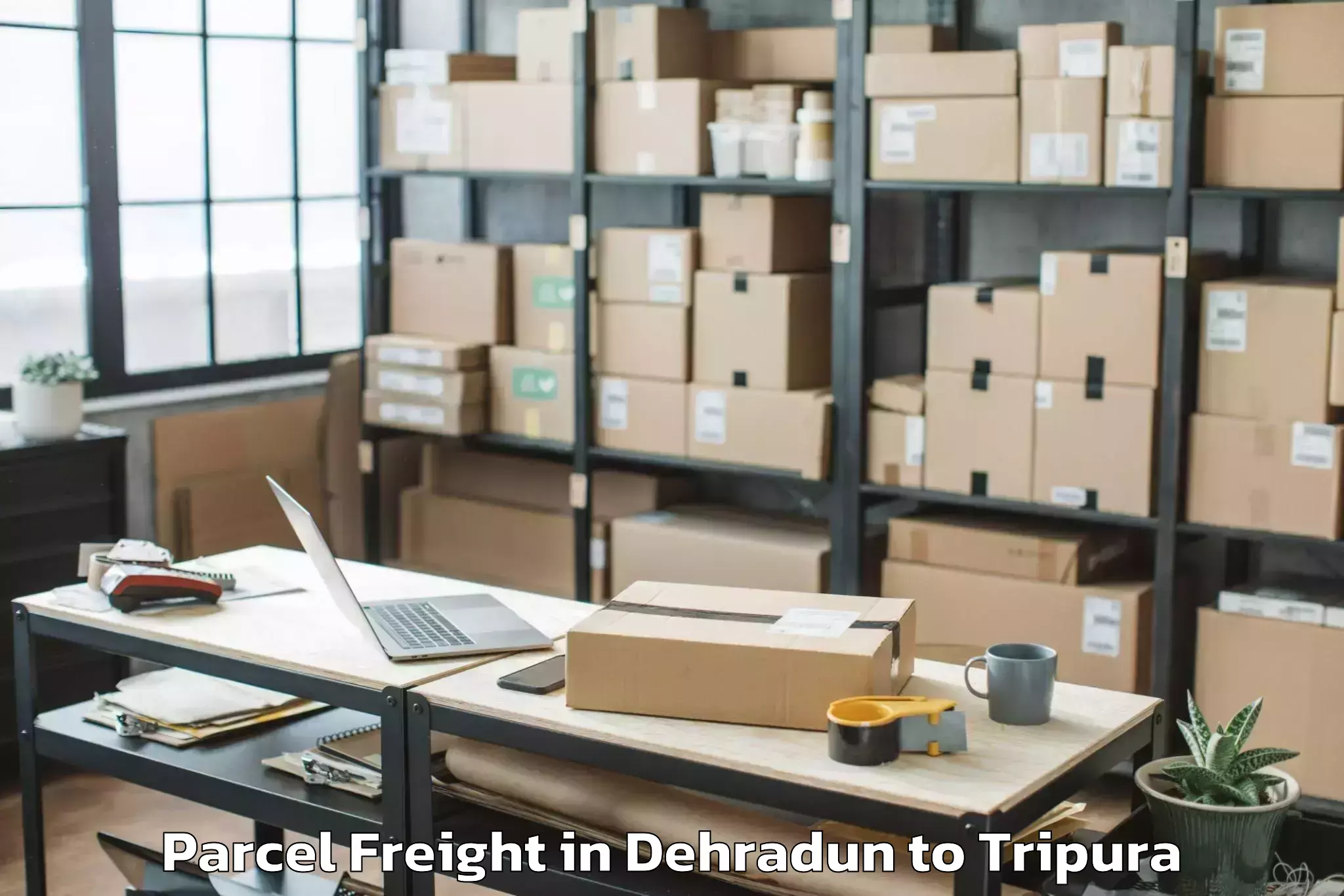 Dehradun to Jampuijala Parcel Freight Booking